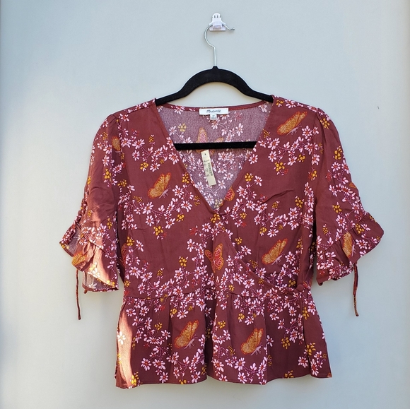 ⚠️SOLD ⚠️❤ 4X HP ❤ Madewell butterfly sanctuary blouse - Picture 3 of 8